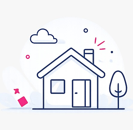 Ilustración de una vivienda